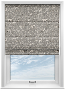Rajah, Ash - Twist&Fit Roman Blind